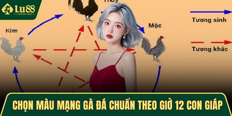 Chọn màu mạng gà đá chuẩn theo giờ 12 con giáp